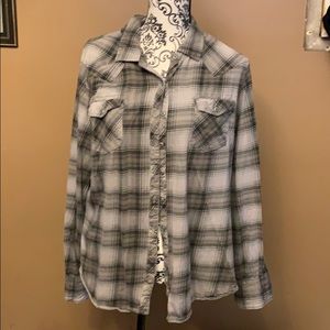 Gray and black flannel